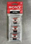 New Sealed Sony MC-60 3 Pack Minutes Tapes. Fixed Price $15.00.