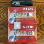 Tdk 4-PACK Blank Audio Cassette Tapes D90 Superior Normal Bias Minute. Fixed Price $7.44.