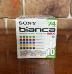 Sony Bianca Minidisc 74 10 Pack Sealed Md Recordable Color Mix Made Japan. Fixed Price $110.00.