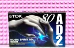 Tdk AD-2 80 1997 Japan Type Ii Blank Cassette Tape (1) (sealed). Fixed Price $26.99.