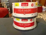 Maxell 625335 CDR-80 Music Gold Recordable Discs 32X 700MB 80MIN 30PK (X2). Fixed Price $36.99.