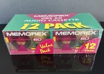 New Vtg Memorex Dbs 60 Minute Blank Audio Cassette Tape 12 Pack 80S Style Sealed. Fixed Price $28.65.