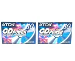 2 Tdk Cd Power 110 Blank Audio Cassette Tape Superior High Bias New & Sealed. Fixed Price $15.95.