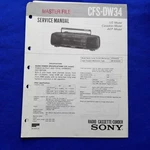 Sony CFS-DW34 Service Manual Original Paper Oem Repair Guide Usa. Fixed Price $19.96.