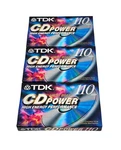 3 Pack Tdk 110 Min Cd Power High Bias Blank Recordable Cassette Tapes New Pkg. Fixed Price $15.96.