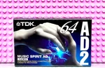 Tdk AD-2 64 1997 Japan Type Ii Blank Cassette Tape (1) (sealed). Fixed Price $26.99.