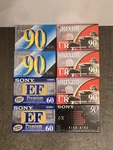 Lot Of 8 New Cassette Tapes: 1 Sony Hi-bias, 2 Ef Premium, 3 Maxwell + Vc. Fixed Price $13.50.