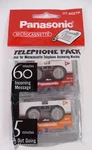 Panasonic Microcassette RT-602TP Telephone Pack 60' Incoming 5' Outgoing Tape. Fixed Price $8.26.