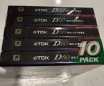 Tdk D60 Sealed Audio Cassette Tape Media High Output Type / Iec - 10 Pack. Fixed Price $19.99.