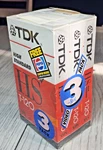 New Tdk T-120 Vhs Tapes Video 3 Pack Sealed 1988 Pepsi Promo 6 Hr Blank. Fixed Price $23.64.