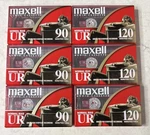 Lot Of 6 Nos Nip Blank Maxell Ur 90 120 Audio Cassette Tapes Sealed Orig Plastic. Fixed Price $14.95.