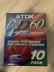 New 10 Pack Tdk D60 Minute Audio Tape Dynamic Performance / Ieci Type. Fixed Price $23.75.
