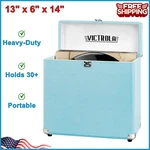 Victrola Collector - Record Storage Case Holds 30+ Vinyl Turntable, Turquoise. Fixed Price $59.21.
