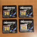 (4) Memorex Recordable Mini Disc MD-74 Brand New & Factory Sealed. Fixed Price $15.00.