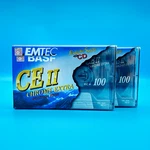 Lot Of 2 Emtec Basf Ce Ii Chrome Extra Blank 100 Min Audio Cassette Tapes Sealed. Fixed Price $25.00.