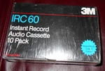 3M IRC60 Instant Record Audio Cassette 10 Pack Sealed. Fixed Price $8.00.