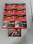 Mixed Lot Of 9 Sony Tdk Blank Audio Cassette Tapes Brand New Sealed. Fixed Price $18.95.