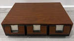 Vintage Add 'n Stac Audio Cassette Holder 3 Drawer Storage Faux Wood Holds 42. Fixed Price $14.96.