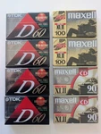 Lot Of 8 New Sealed Blank Audio Cassette Tapes Maxell Xlii 90 & 100 + Tdk D60. Fixed Price $32.00.
