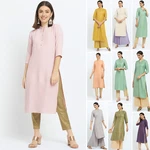 Women Solid Straight Kurta Indian Tunic Top Boho Ethnic Dress Diwali Eid. Fixed Price $19.99.