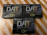 Sony Dat DT-120RA Digital Audio Tape 120MIN 3-PACK New Unused Damaged Box. Fixed Price $135.00.