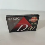 Tdk D-90 High Output Blank Cassette Tape IEC1/TYPE New Sealed. Fixed Price $33.00.
