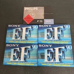 4 X Sony EF90 Blank Cassette Tapes New & Sealed Minute Plus Philips Fs 1. Fixed Price $35.21.