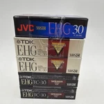 Lot 5 New Tdk & Jvc TC-30 Ehg Vhs-c Video Cassettes Extra High Grade Fast Ship!. Fixed Price $19.95.