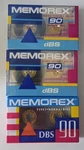 Memorex Dbs 90 ('87-'96) Type I/normal Bias Blank Tapes Lot Of 3 Sealed. Fixed Price $8.00.