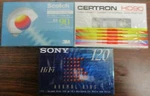 3 New Cassette Tapes, Still Sealed, Scotch Bx 90, Sony Hifi 120, Certron HD90. Fixed Price $18.00.