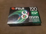 Fujifilm 120, 8MM Video Cassette Tape P6-120 UPC:074101680126. Fixed Price $5.49.