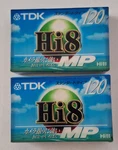 2X Tdk HI8 MP120 P6-120-HMPR Blank Video Tapes Sealed Japanese Text Blue. Fixed Price $39.95.