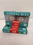 Maxell Ur 46 Min Blank Audio Cassette Tapes Lot Of 2 Normal Bias Sealed New. Fixed Price $25.00.