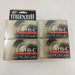 Lot Of 4 New Maxell Camcorder Video Cassette Tapes/vhsc TC-30 Hgx-gold Nos. Fixed Price $24.99.