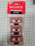Brand New Old Stock Sony MC-60 Microcassette Blank Tape Min 3 Pcs. Fixed Price $9.99.