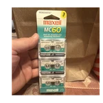 Maxell MC-60 Recordable Microcassette Tapes Min 3 Pack Retail. Fixed Price $14.99.