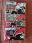 3 Maxell UR-90 Audio Cassette Tapes Xlii New, Sealed. Fixed Price $12.99.