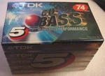 5 Tdk Type Ii Cd Bass New Sealed Blank Tape Pack BAS-74 Cassette Japan. Fixed Price $28.95.