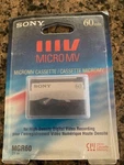 Four Sony MGR-60 Micro Mv Video Cassette 60-MINUTE Tapes. Fixed Price $50.00.