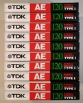 10 X Tdk Ae 120 Blank Audio Cassette Tapes Type Normal Bias Japan 1998. Fixed Price $89.99.