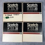 Lot Of 04 Scotch Reel 7"- 1/4" Tapes 111/203/201/201 Mix. Fixed Price $19.99.