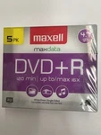 Maxell Dvd+r 120 Min 4.7 Gb - 5 Pack. Fixed Price $6.40.