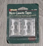 Woods Micro Cassette Tapes No. 0988 Vintage 1993 (2 Pack). Fixed Price $12.99.