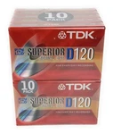 Tdk D120 Dynamic Audio Cassette Tapes (10 Pack). Fixed Price $179.40.