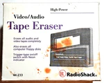Radio Shack High Power Video/audio Tape Eraser Model 44-233A Assembled In U.s.a.. Fixed Price $49.99.