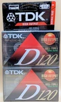 Pack Tdk D120 Normal Bias Audio Cassettes - New Sealed Slimline Ecocase. Fixed Price $12.80.