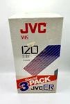 Jvc Er Vhs Tape 3 Pack T-120 Video Cassette. Fixed Price $14.99.