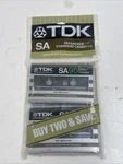 Tdk SA-90 2-PACK Type Ii High Position Cassette Tapes Hanger New Deadstock. Fixed Price $25.00.