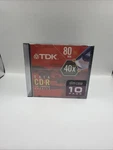 Tdk 10 Pack Data Cd-r Slim Case 80 Minutes 700 Mb 40X Compatible New Sealed. Fixed Price $14.81.