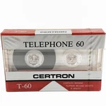Certron Telephone T-60 Leaderless Blank Cassette Tape New/sealed. Fixed Price $12.95.